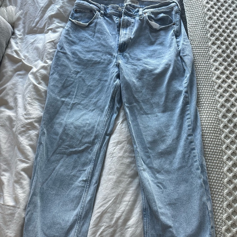 abercrombie and fitch the ankle straight ultra high rise curve love